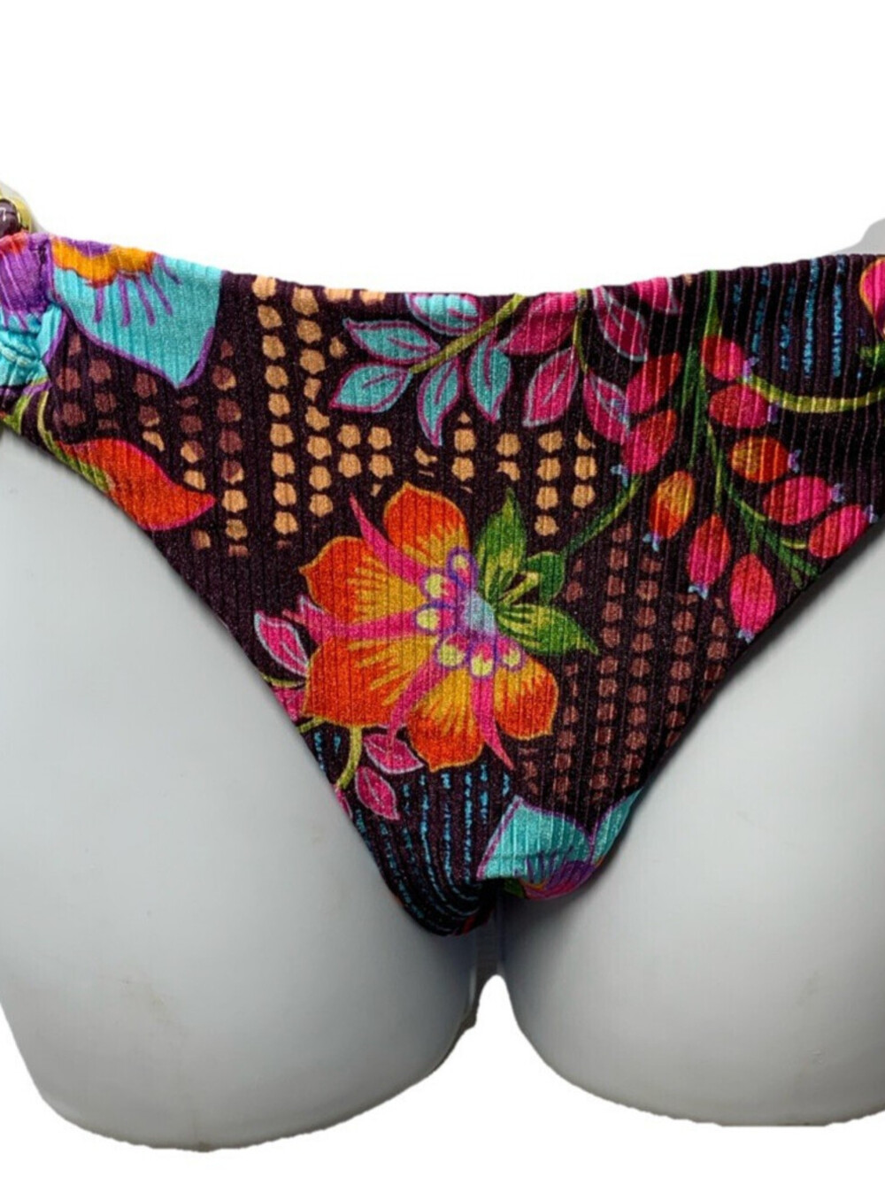 BECCA Women's Portofino Ring Bikini Bottom Underwear Cheeky Floral Size Medium